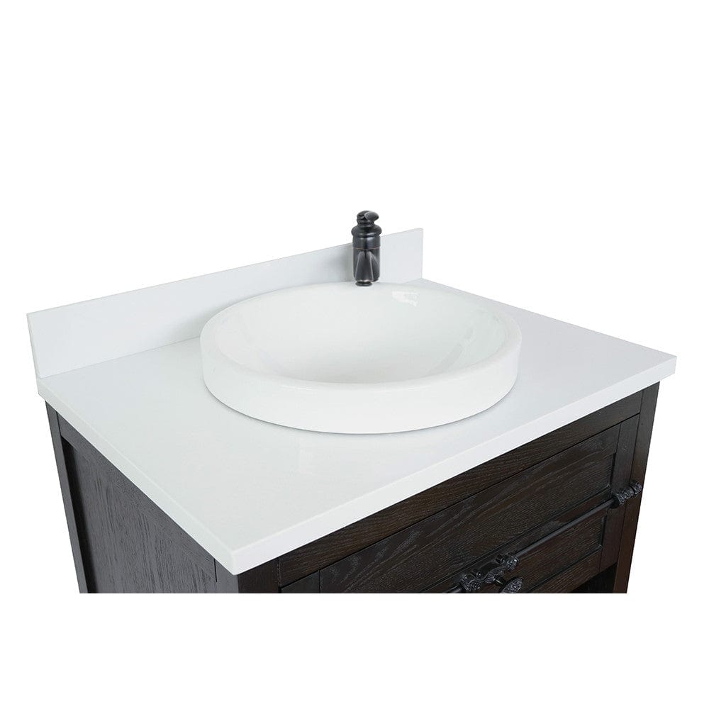 Bellaterra 31" Single Vanity in Brown Ash Finish