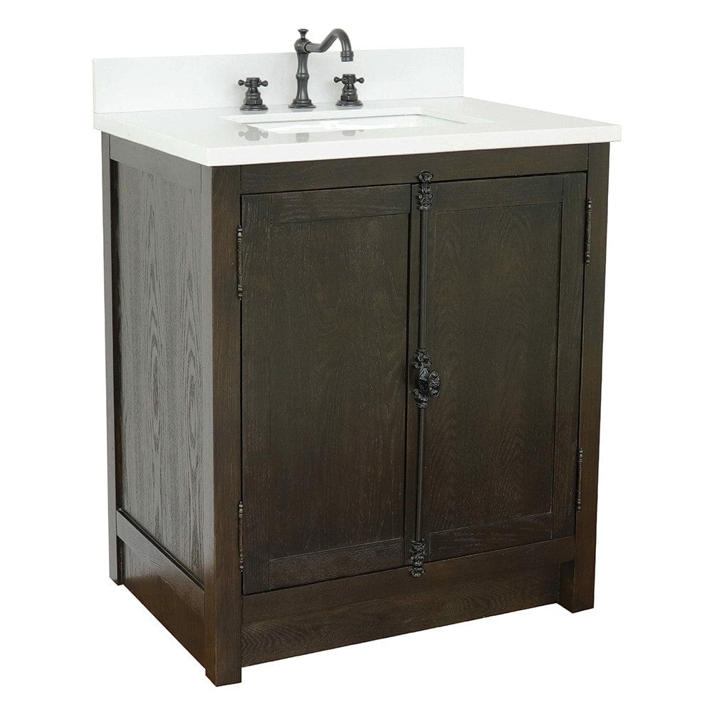 Bellaterra 31" Single Vanity in Brown Ash Finish