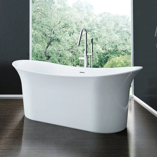 A&E Bath & Shower Freestanding Bathtub – 66-in – Cyclone