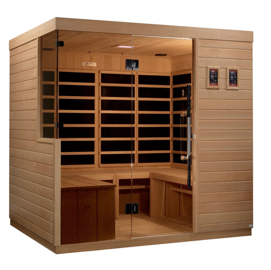 Golden Designs Dynamic La Sagrada 6-person Ultra Low EMF (Under 3MG) FAR Infrared Sauna (Canadian Hemlock) DYN-5860-01