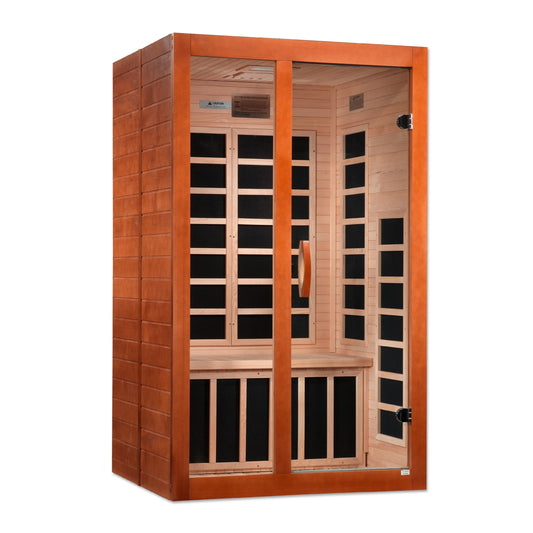 Golden Designs Dynamic Santiago Elite 2-person Ultra Low EMF (Under 3MG) FAR Infrared Sauna (Canadian Hemlock) DYN-6209-02 Elite