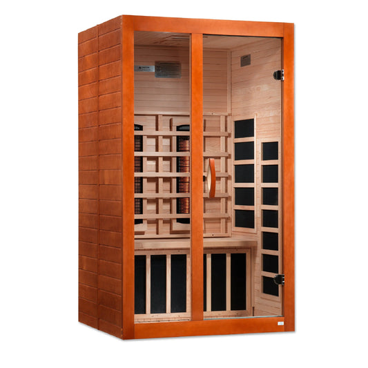 Golden Designs Dynamic Santiago 2-Person Full Spectrum Near Zero EMF (Under 2MG) FAR Infrared Sauna (Canadian Hemlock) DYN-6209-03 FS