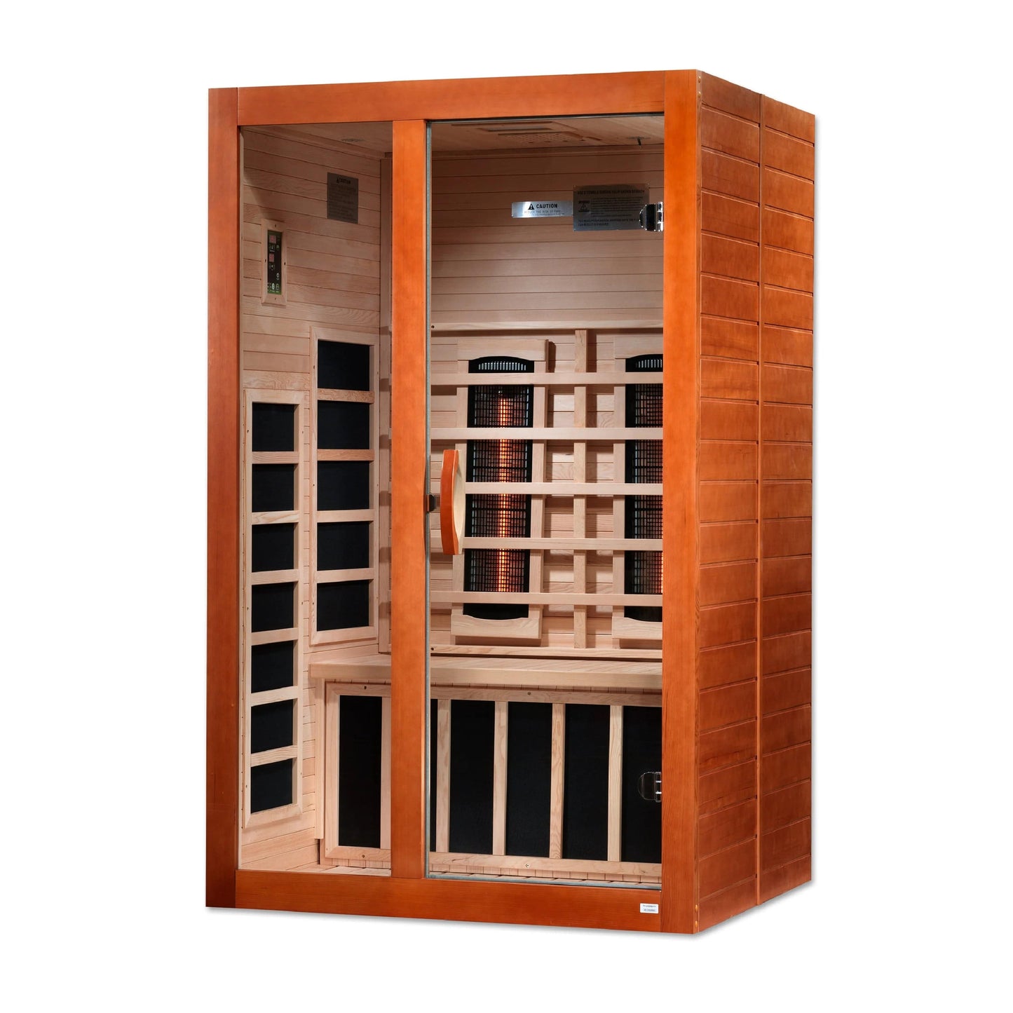 Golden Designs Dynamic Santiago 2-Person Full Spectrum Near Zero EMF (Under 2MG) FAR Infrared Sauna (Canadian Hemlock) DYN-6209-03 FS