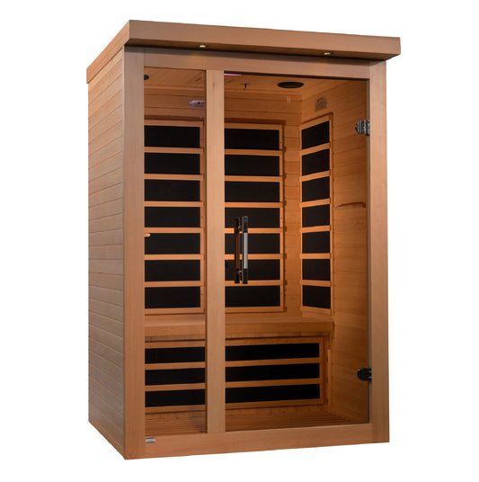 Golden Designs Dynamic Llumeneres 2-person Ultra Low EMF (Under 3MG) FAR Infrared Sauna (Canadian Hemlock) DYN-6215-02