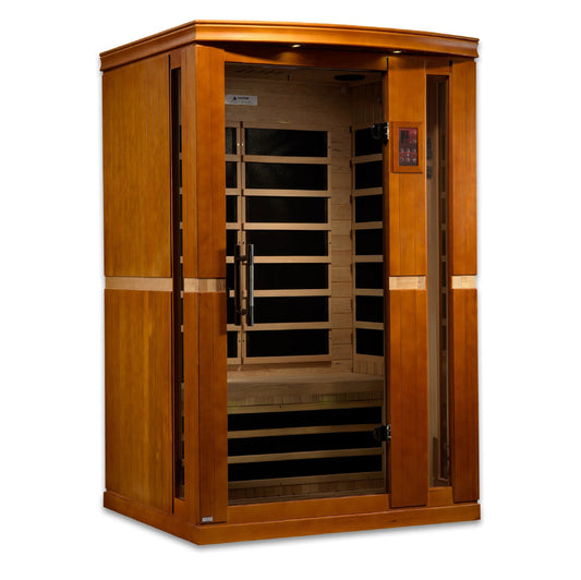 Golden Designs Dynamic Vittoria 2-person Low EMF (Under 8MG) FAR Infrared Sauna (Canadian Hemlock) DYN-6220-01