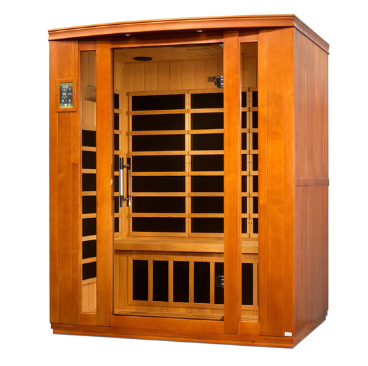 Golden Designs Dynamic Bellagio 3-person Low EMF (Under 8MG) FAR Infrared Sauna (Canadian Hemlock) DYN-6306-02