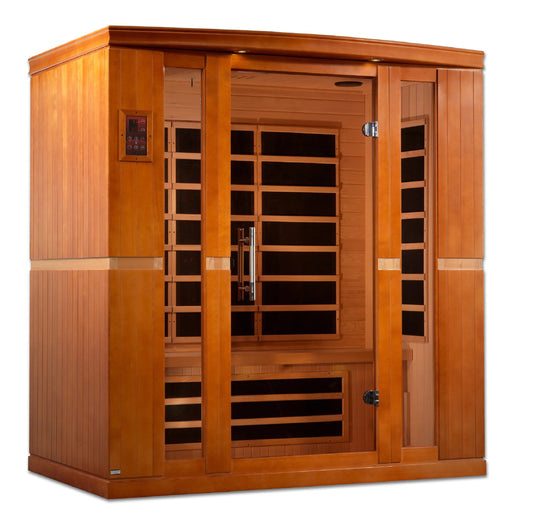 Golden Designs Dynamic Bergamo 4-person Low EMF (Under 8MG) FAR Infrared Sauna (Canadian Hemlock) DYN-6440-01