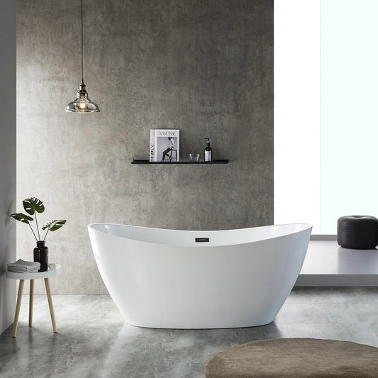 Eviva Bella White Acrylic Free Standing Bathtub