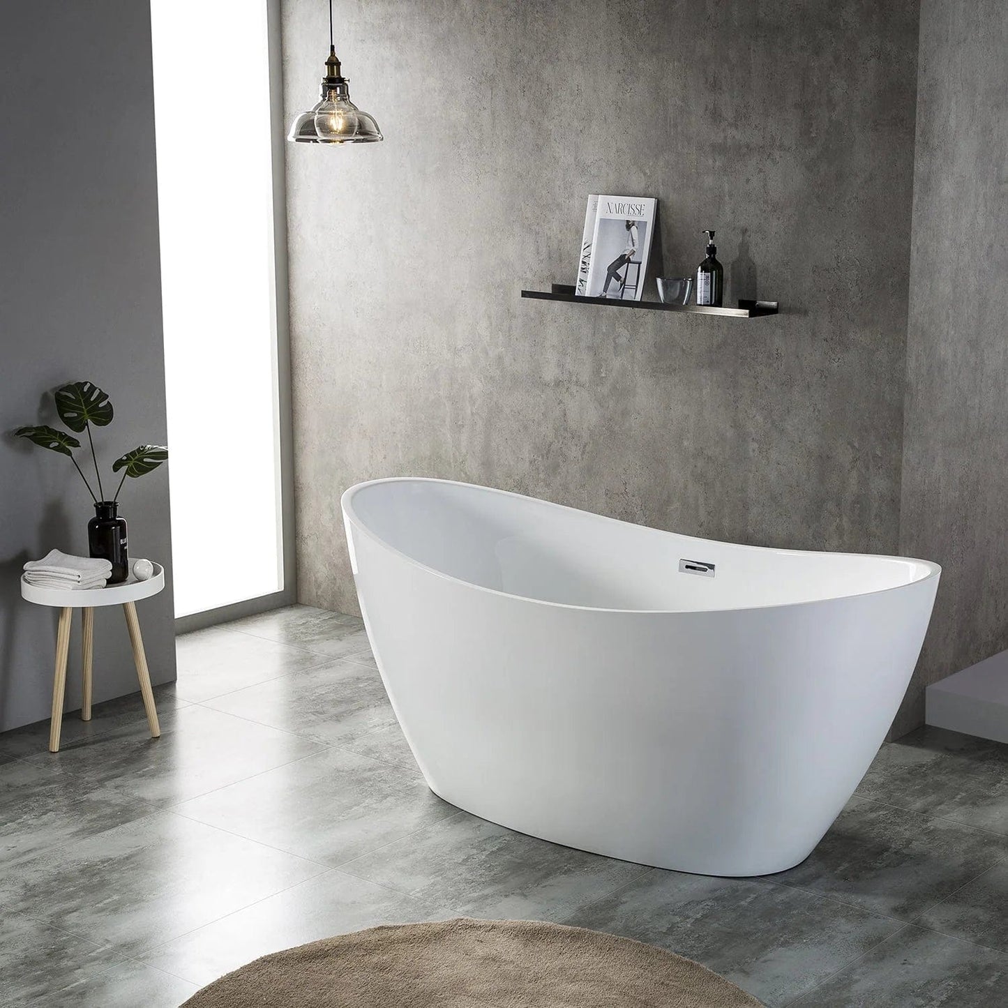 Eviva Bella White Acrylic Free Standing Bathtub