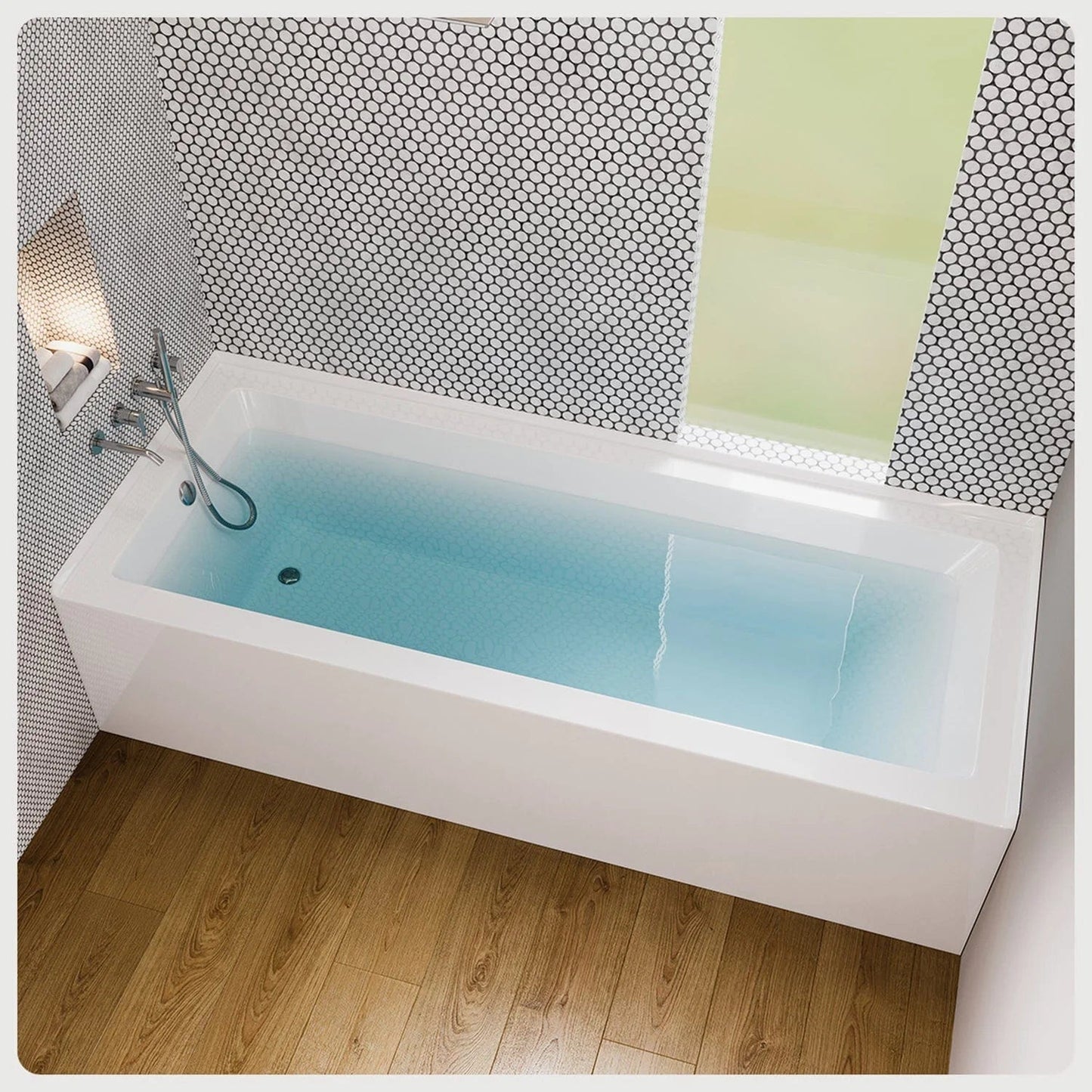 Eviva Nova Alcove 60 inch Acrylic Bathtub