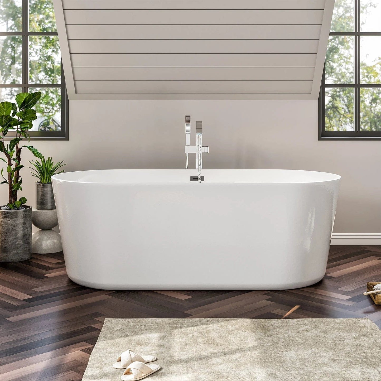 Eviva Chloe 55 Inch Acrylic Free Standing Bathtub