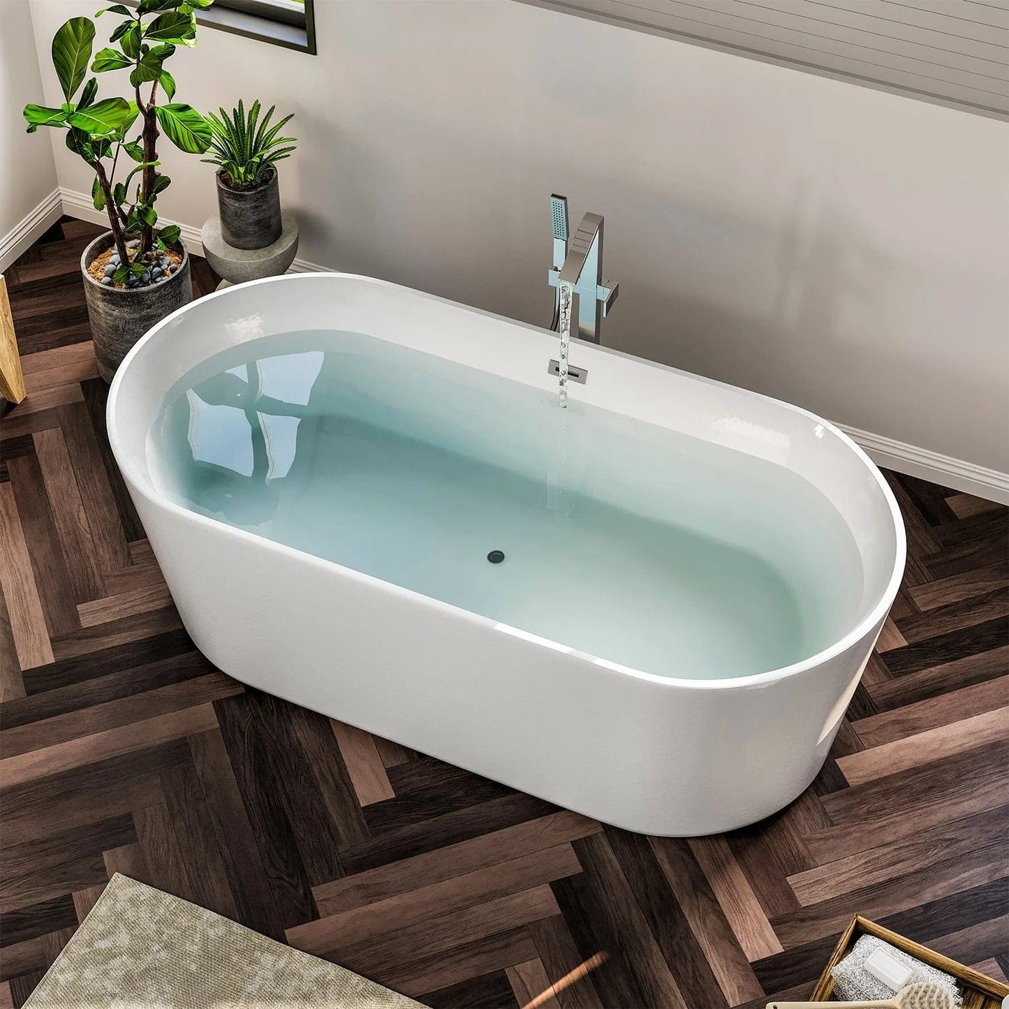 Eviva Chloe 55 Inch Acrylic Free Standing Bathtub