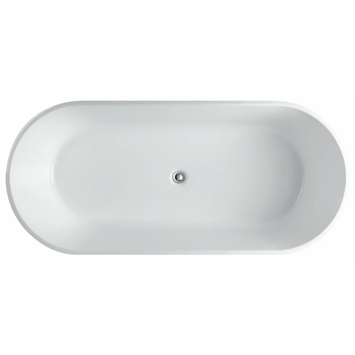 Eviva Chloe Freestanding 59 in. Acrylic Bathtub in White