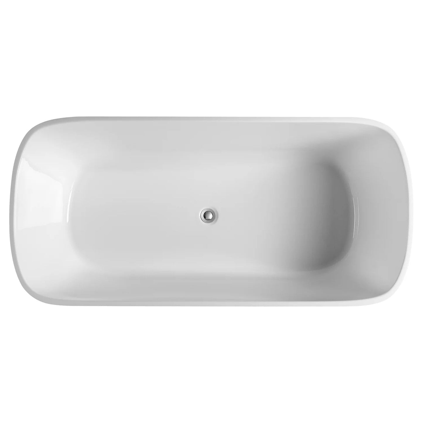 Eviva Aria Freestanding 67 in. Acrylic Bathtub in White