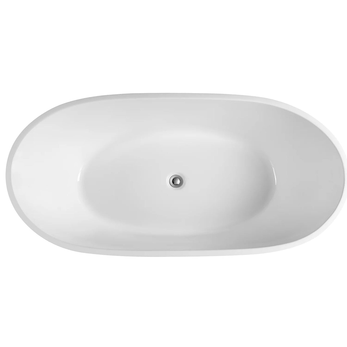 Eviva Stella Freestanding 61 in. Acrylic Bathtub in White