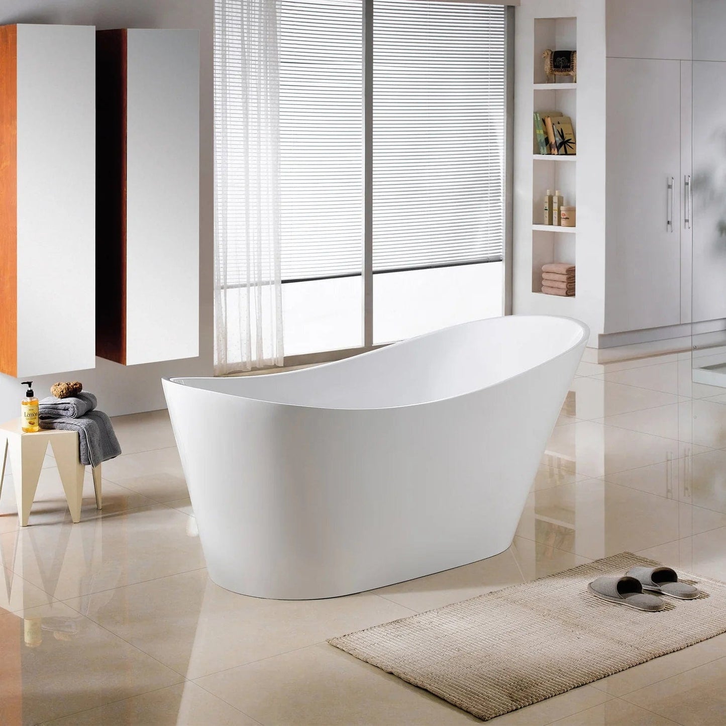 Eviva Aura Free Standing 71 inch Acrylic Bathtub