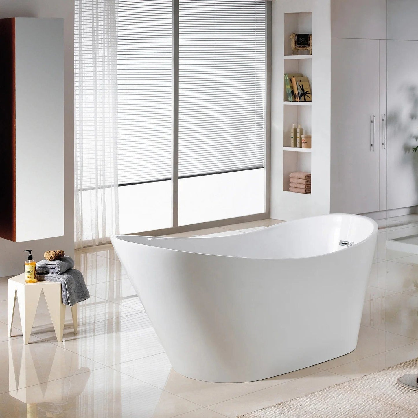 Eviva Aura Free Standing 71 inch Acrylic Bathtub