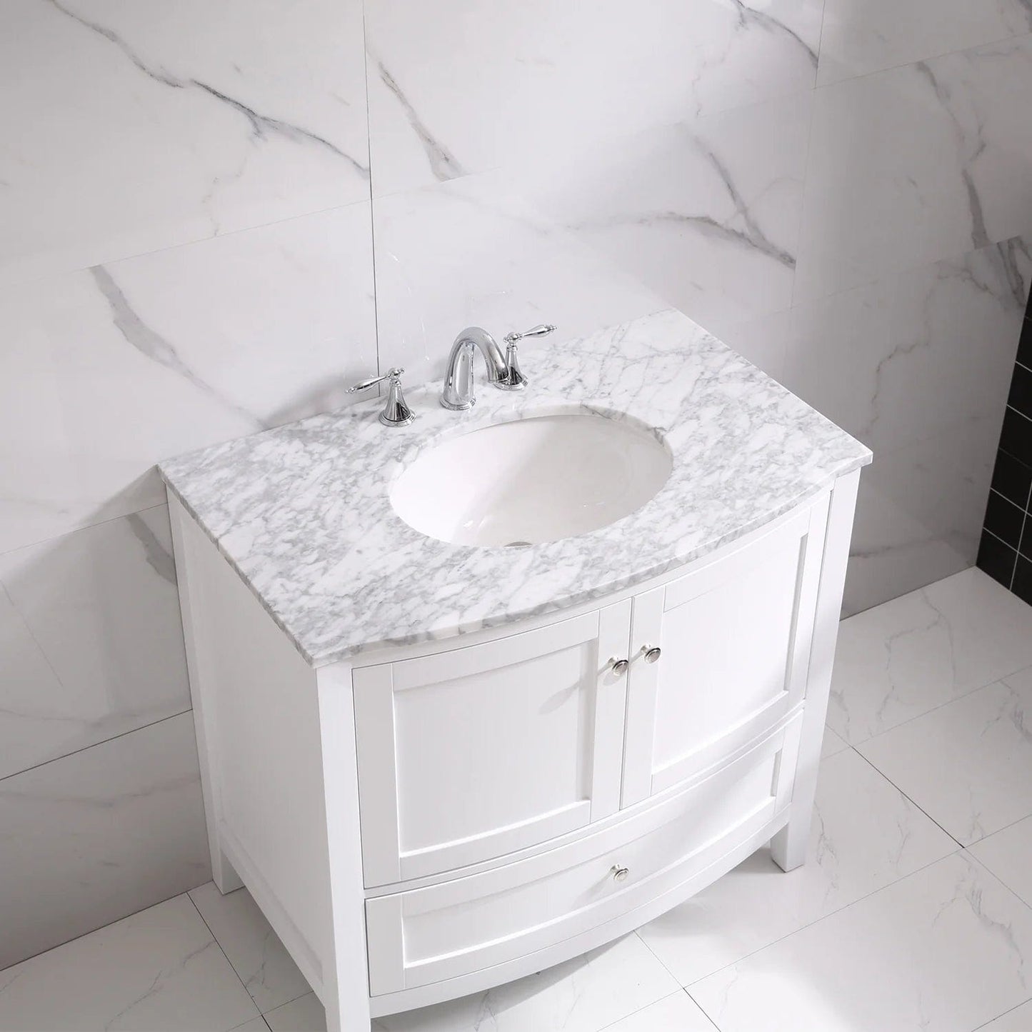 Eviva Stanton 36 Inch White Bathroom Vanity