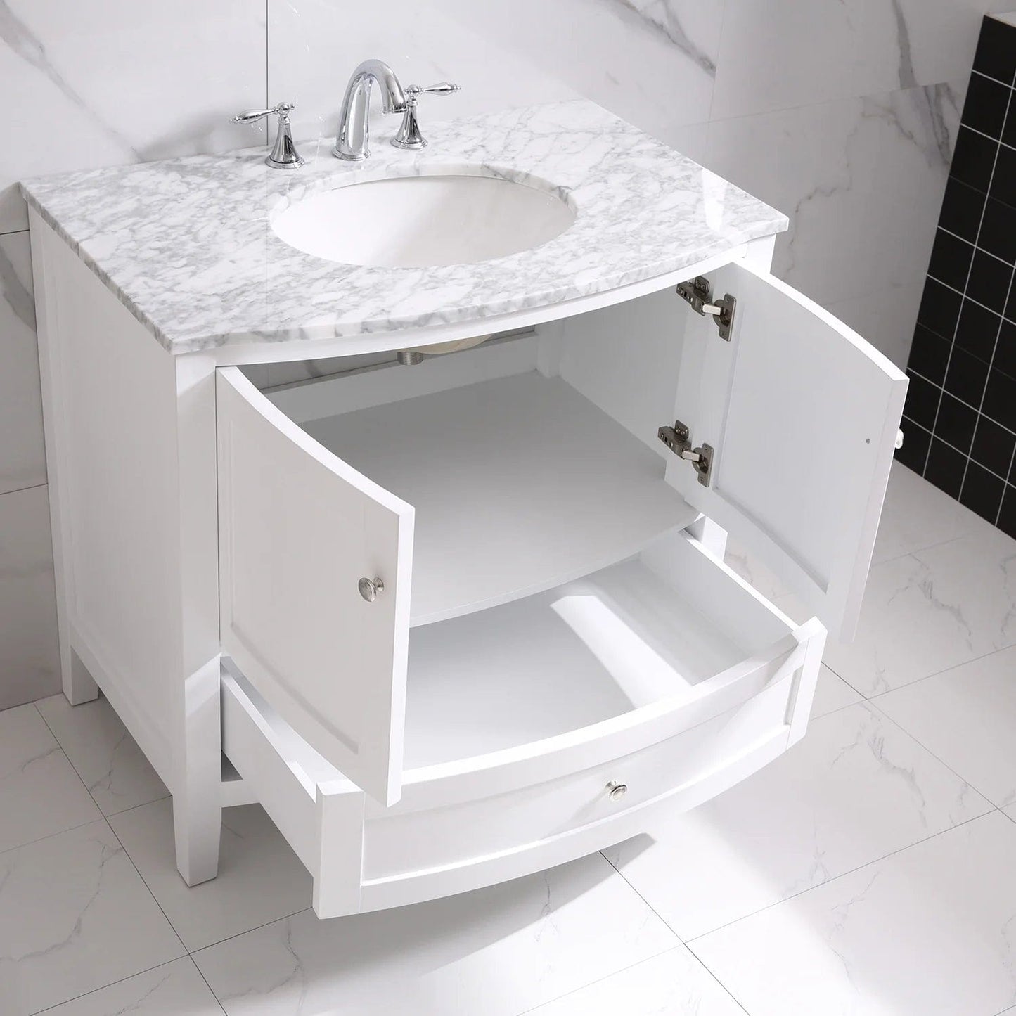 Eviva Stanton 36 Inch White Bathroom Vanity