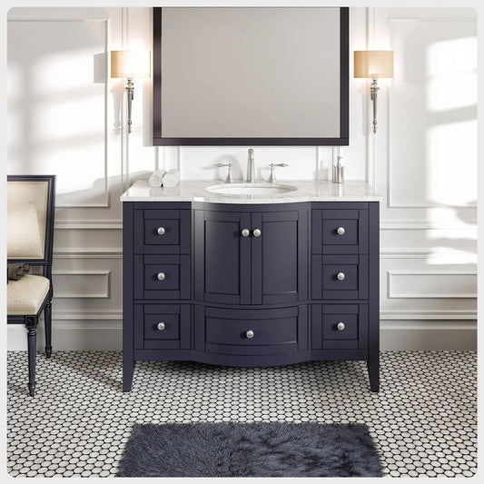 Eviva Stanton 48 Inches Dark Grey Bathroom Vanity