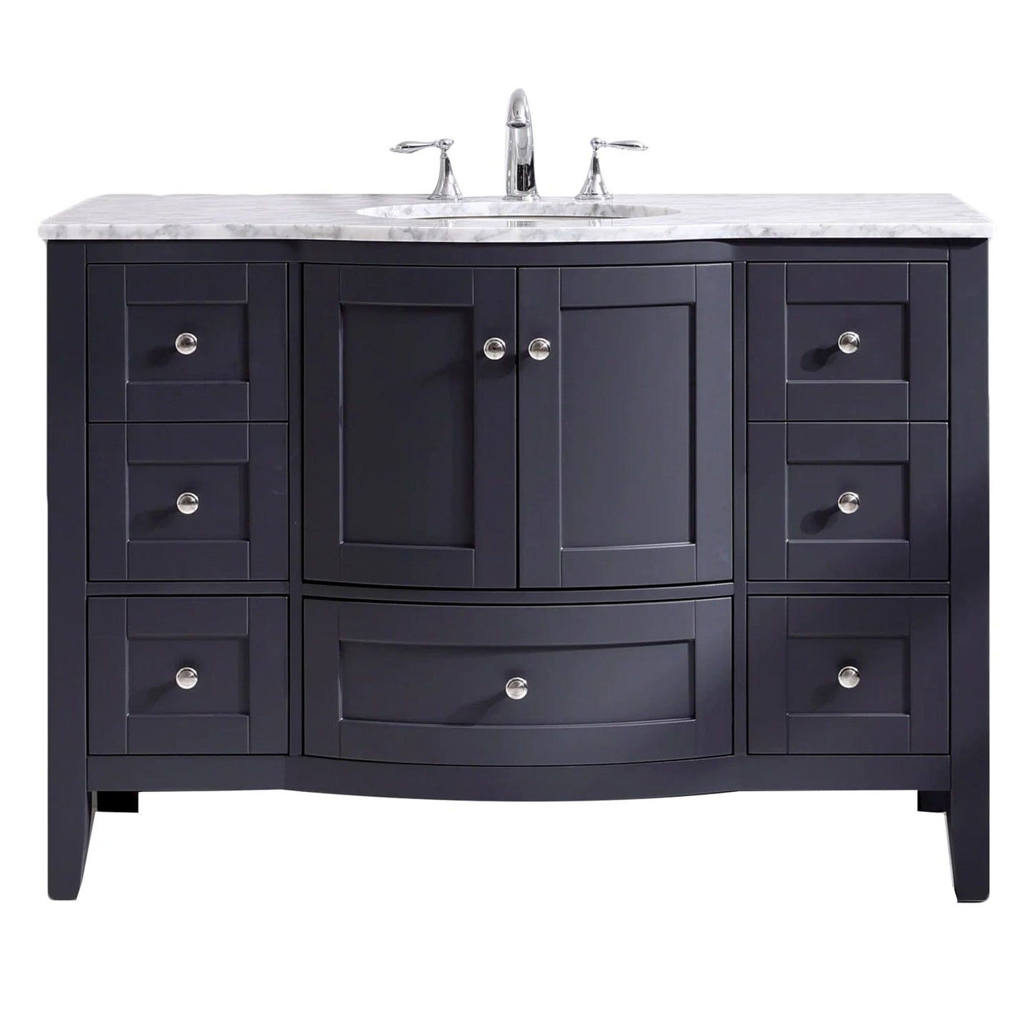 Eviva Stanton 48 Inches Dark Grey Bathroom Vanity