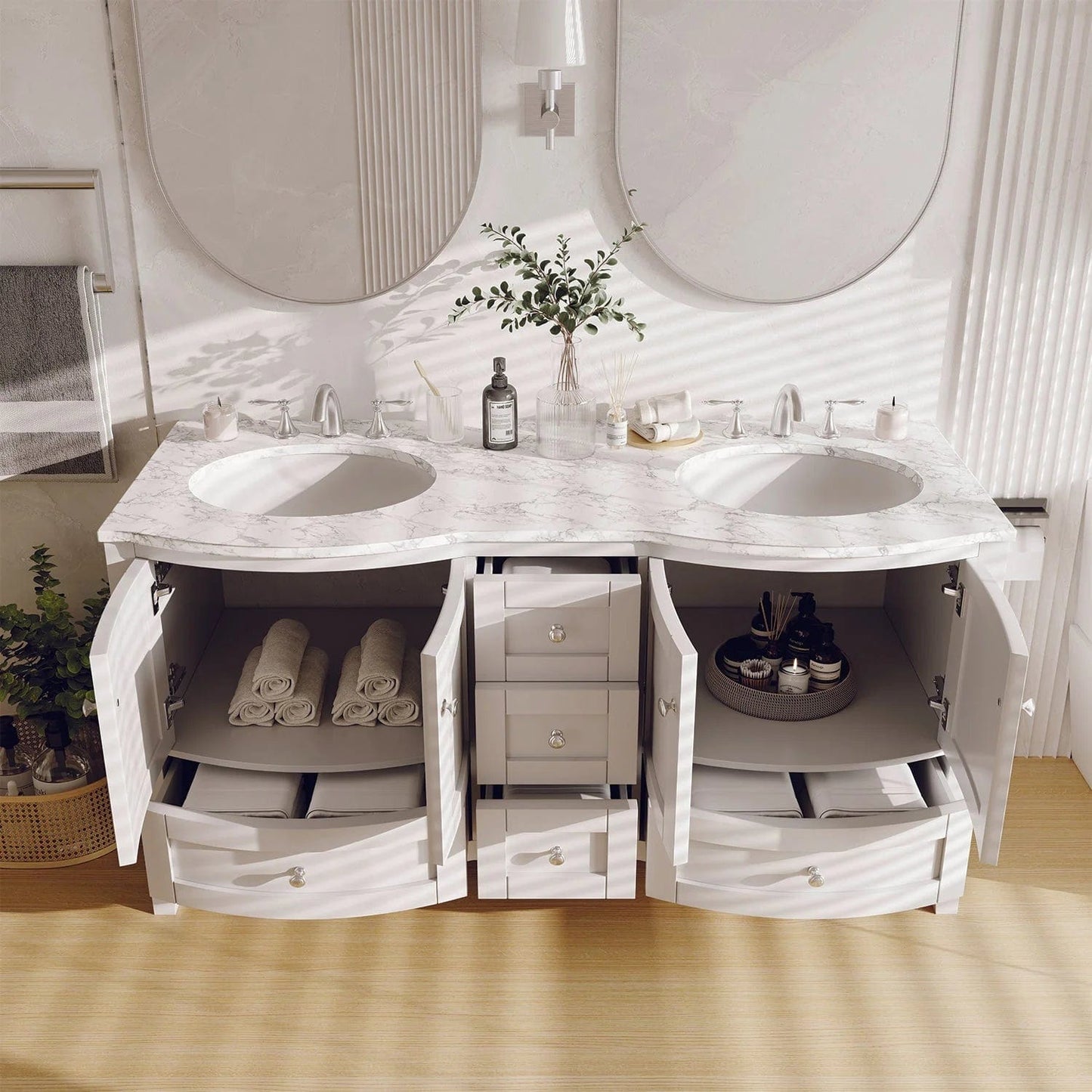 Eviva Stanton Freestanding Double Sink Bathroom Vanity