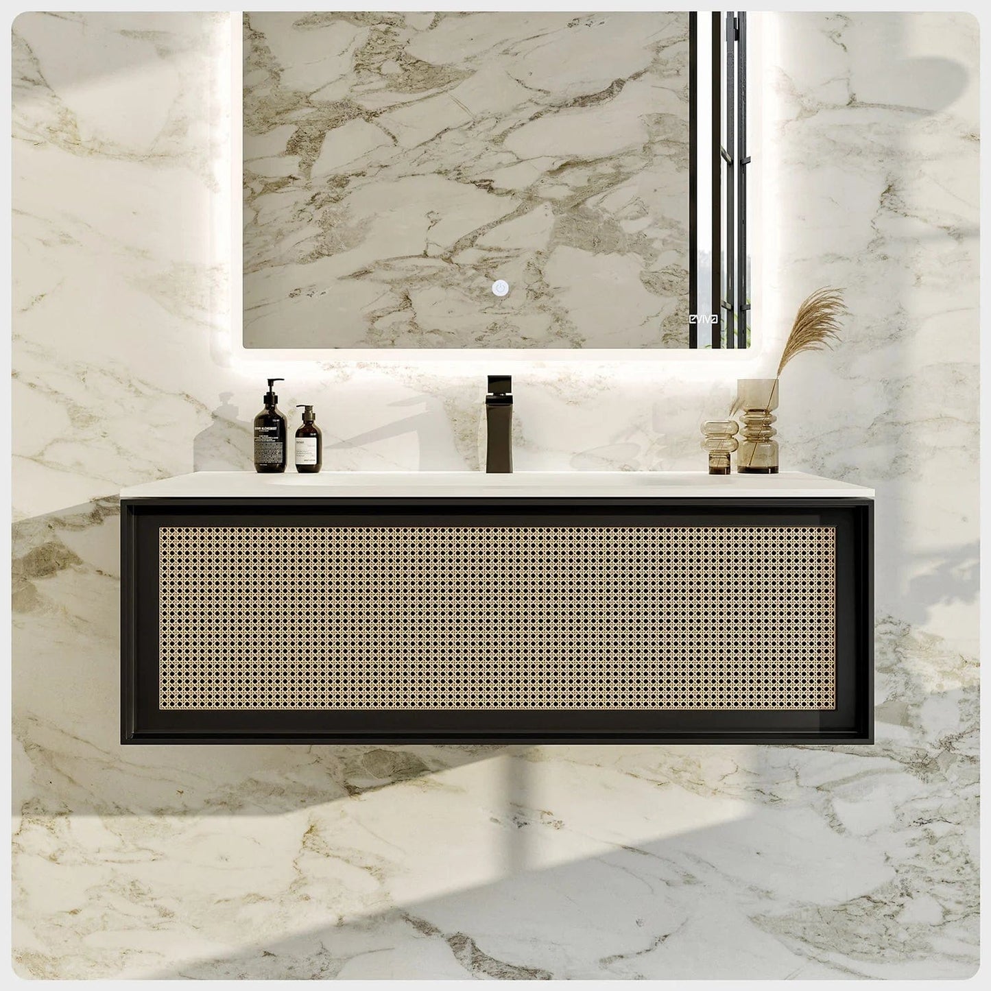 Eviva Nets Wall Mount Modern Bathroom Vanity