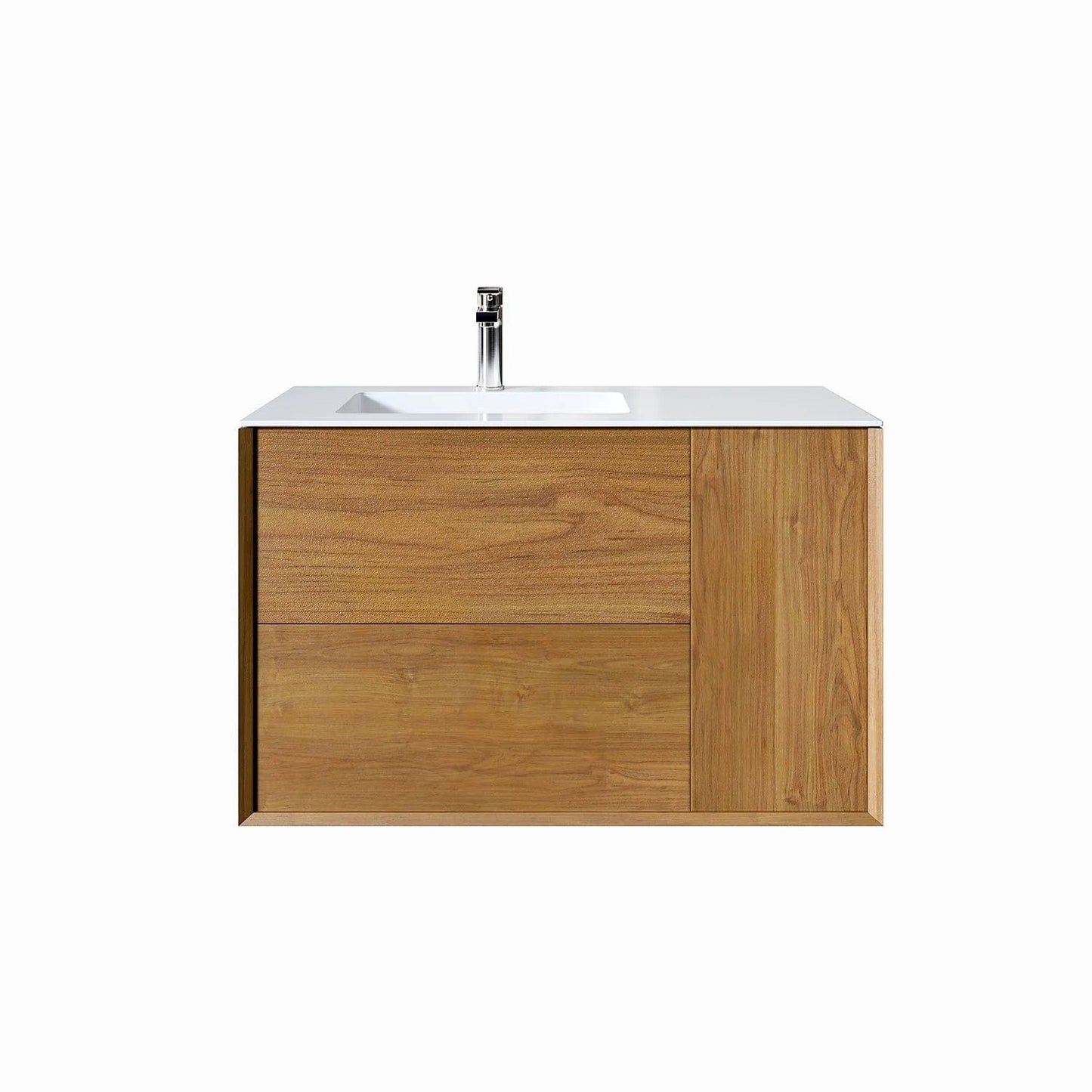 Eviva Prancer Oak Wall Mount Bathroom Vanity