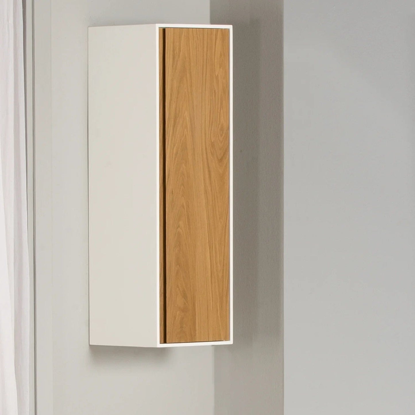 Eviva Elisa White and Oak Wall Mount Bathroom Vanity