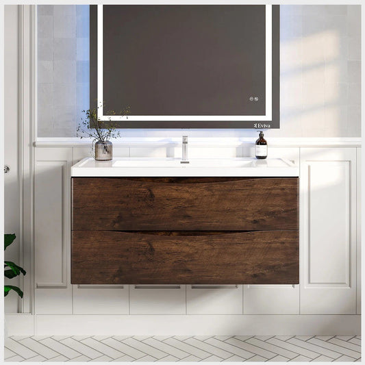 Eviva Smile 48 inch Wall Mount Bathroom Vanity