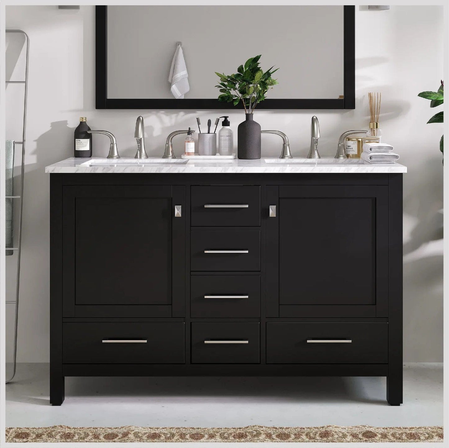 Eviva Aberdeen 48 Inch Transitional Double Sink Bathroom Vanity