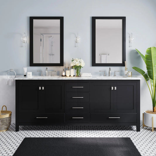 Eviva Aberdeen 78 inch Transitional Double Sink Bathroom Vanity