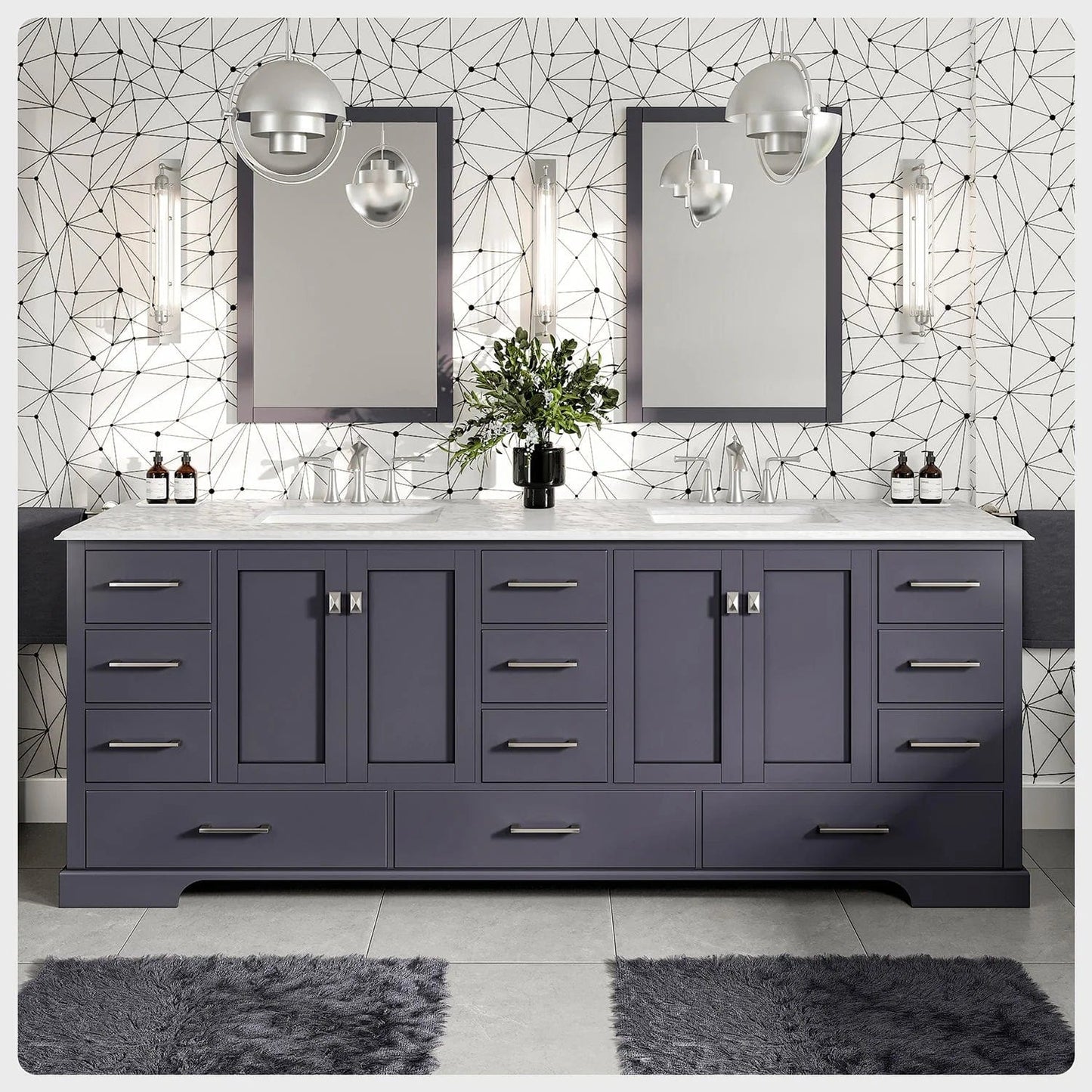 Eviva Storehouse 84 Inch Bathroom Vanity