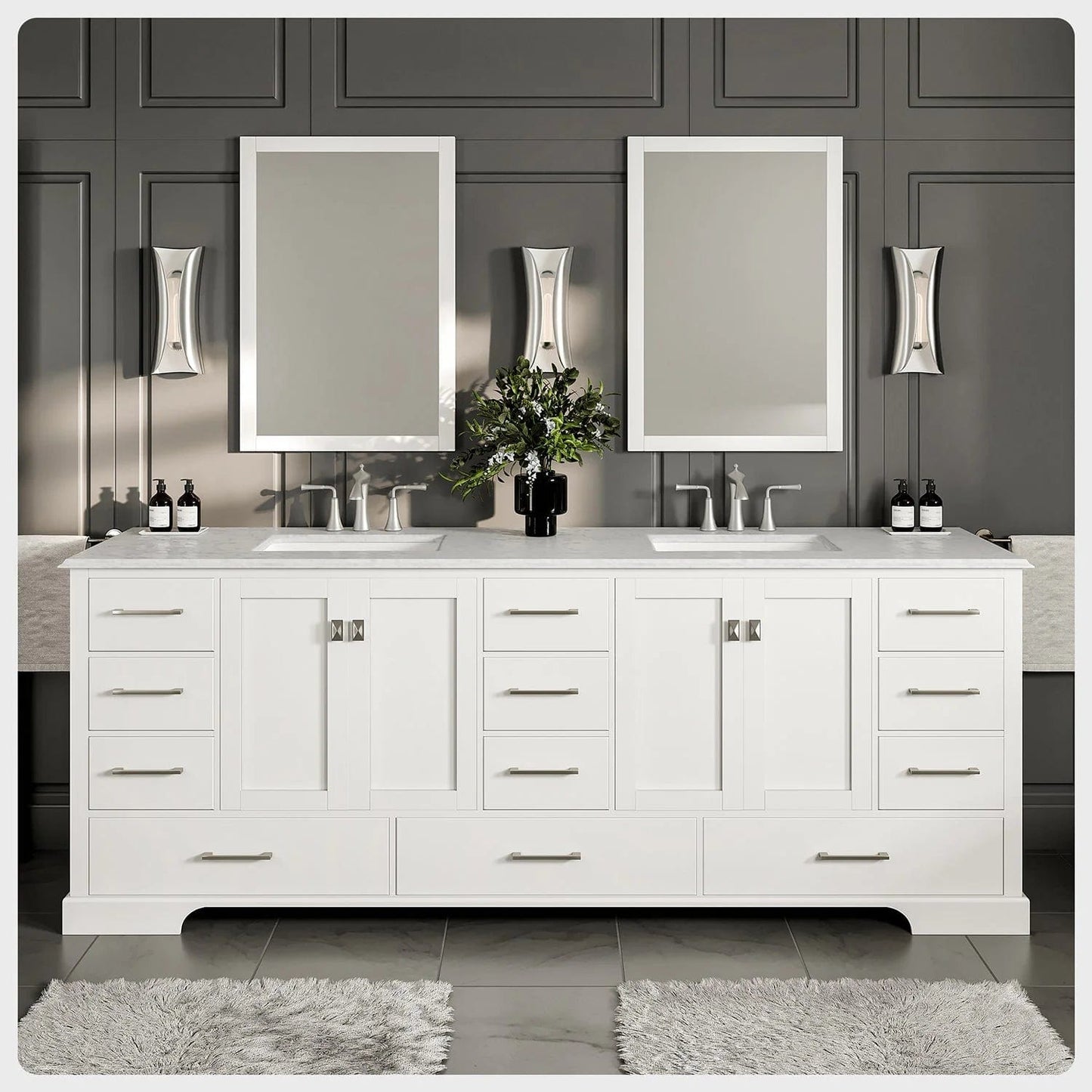 Eviva Storehouse 84 Inch Bathroom Vanity