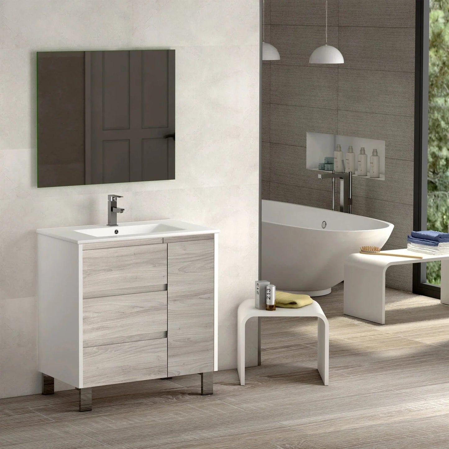 Eviva Bella 32 inch Vanity with Porcelain Sink