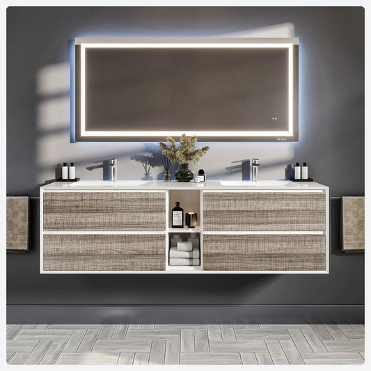 Eviva Vienna 75 inch Wall Mount Bathroom Vanity