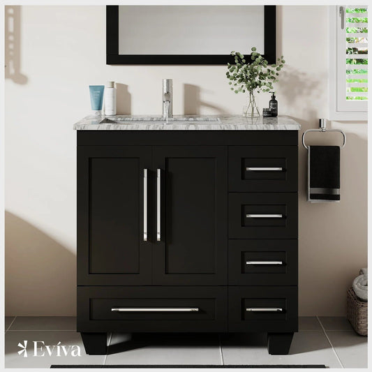 Eviva Loon 30 inch Long Handles Bathroom Vanity