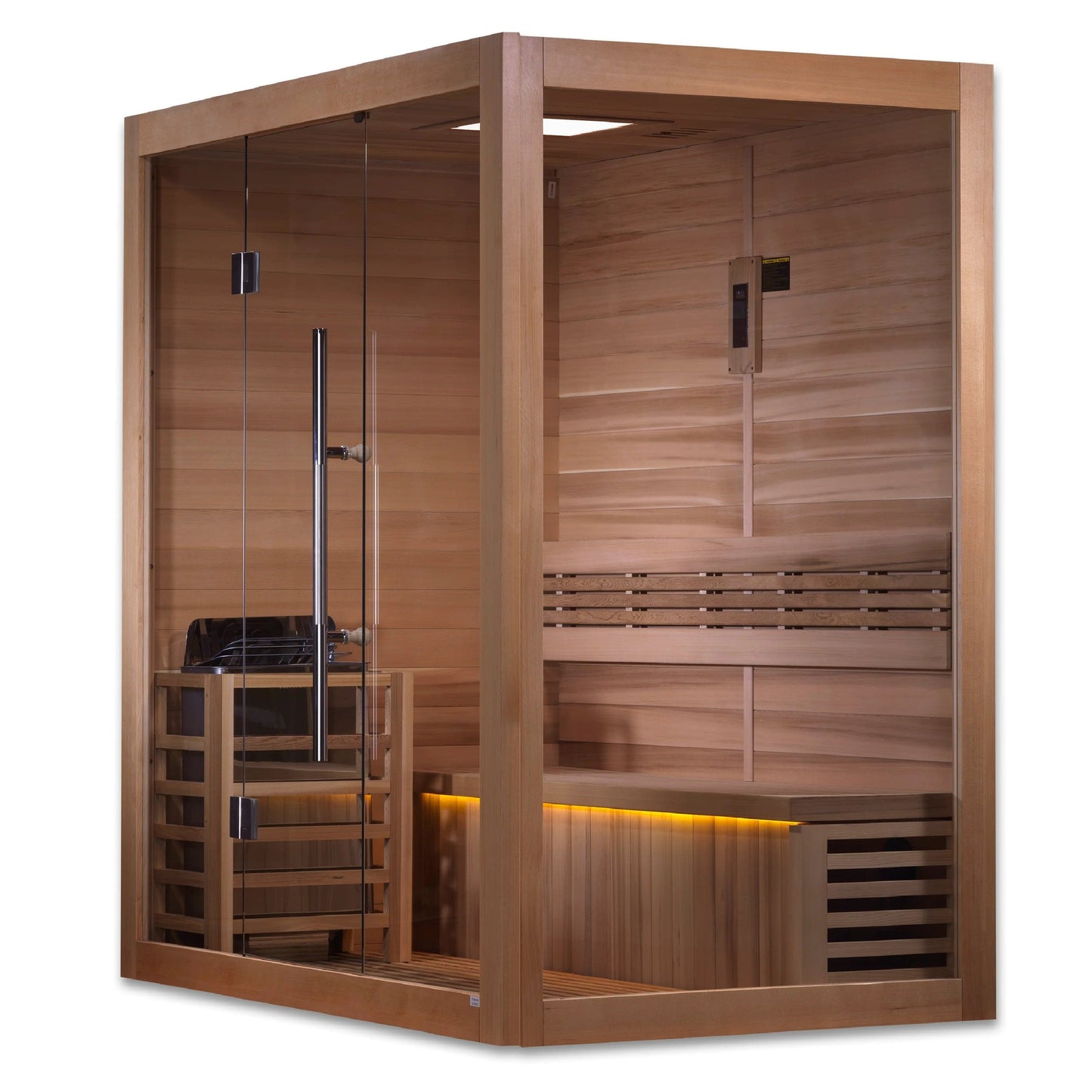 Golden Designs "Forssa Edition" 3 Person Indoor Traditional Sauna (GDI-7203-01) - Canadian Red Cedar Interior GDI-7203-01