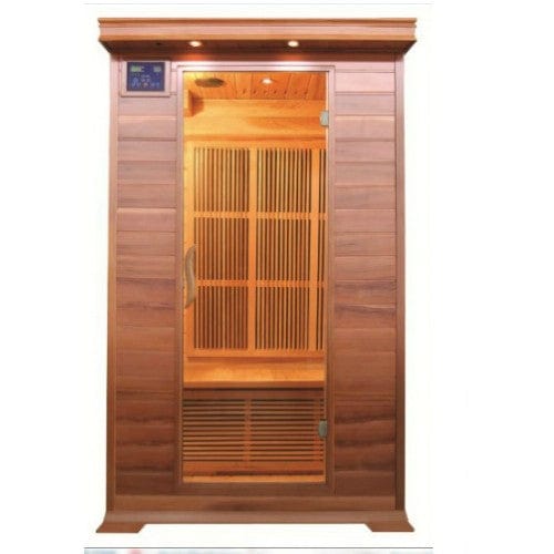 SunRay 2 Person Cedar Sauna w/Carbon Heaters/Vertical Heater Panels HL200K1 Cordova