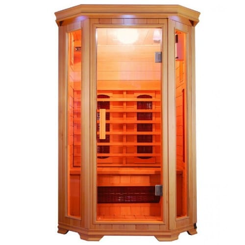 SunRay 2 Person Hemlock Sauna w/Ceramic Heaters HL200W Heathrow