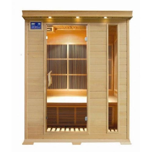 SunRay 3 Person Hemlock Sauna w/Carbon Heaters HL300C Aspen