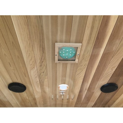 SunRay 4 Person Cedar Sauna w/Carbon Heaters/Side Bench Seating HL400KS Roslyn