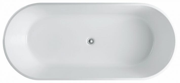 Kube Ovale 63'' White Free Standing Bathtub KFST1463