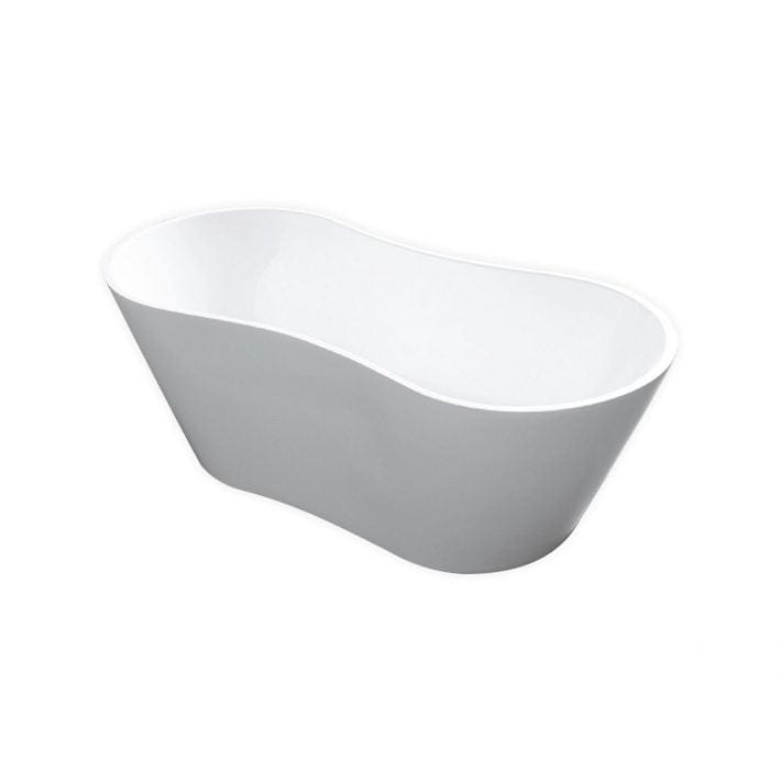 Kube Onde 67'' White Free Standing Bathtub KFST1967