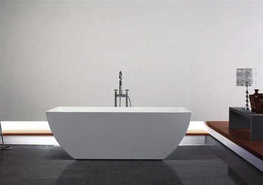 Kube Contemporanea 59'' White Free Standing Bathtub KFST2159