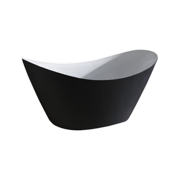 Kube Luna 68" Free Standing Bathtub in Matte Black or White