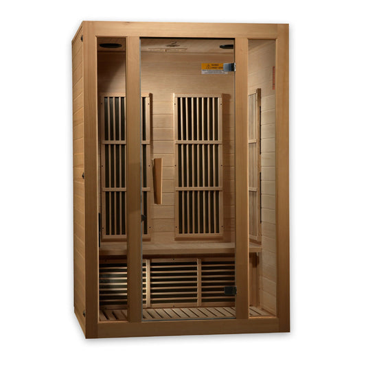 Golden Designs Maxxus Seattle 2-Person Near Zero EMF (Under 2MG) FAR Infrared Sauna (Canadian Hemlock) MX-J206-01