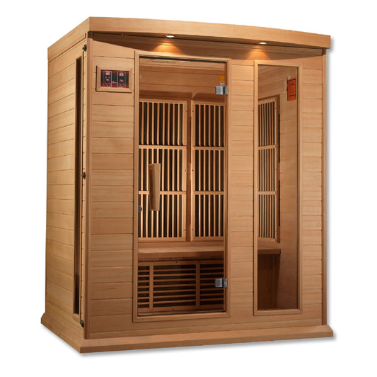 Golden Designs Maxxus 3-Person Low EMF (Under 8MG) FAR Infrared Sauna