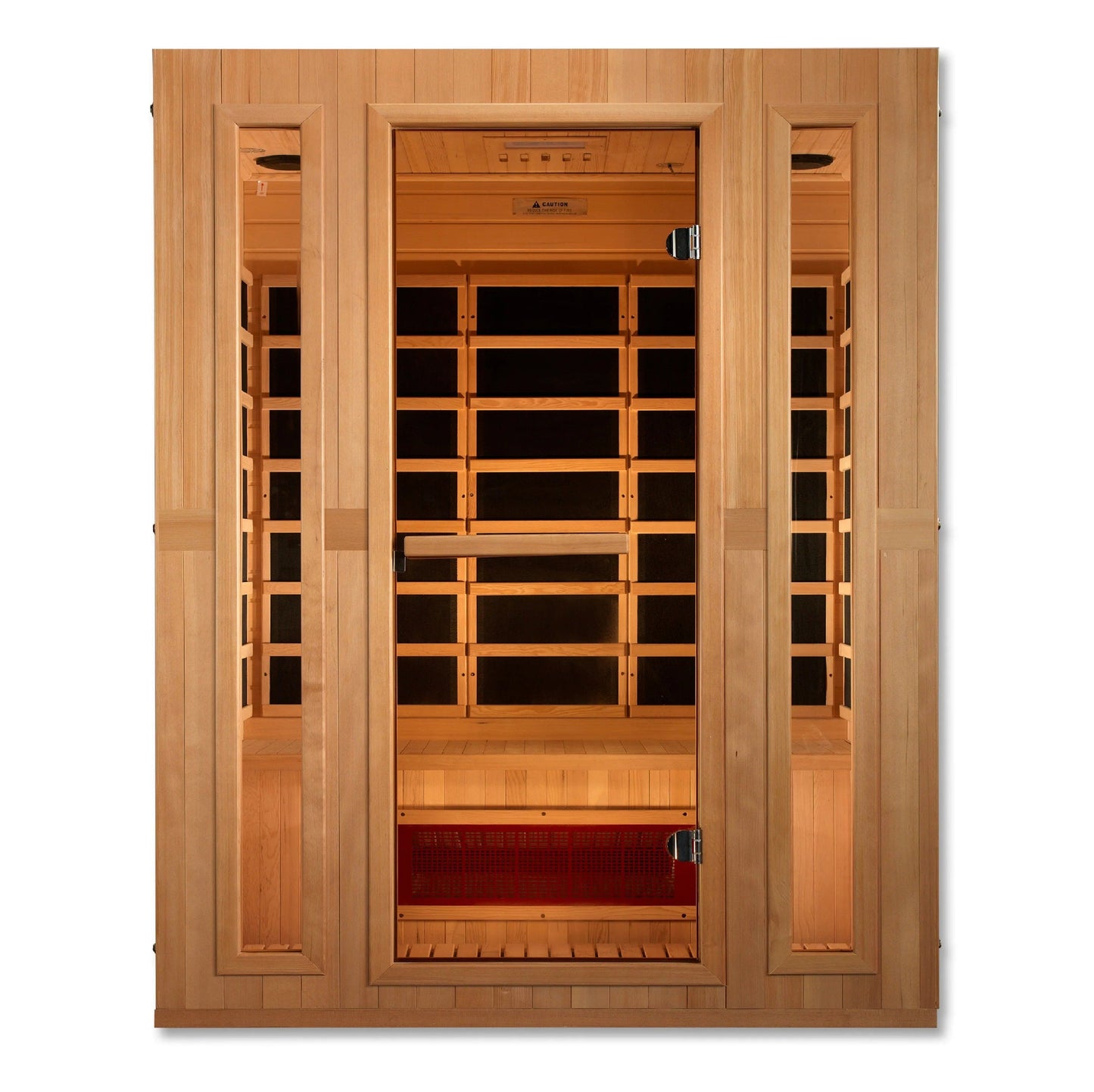 Golden Designs Maxxus 3-Person Corner Low EMF (Under 8MG) FAR Infrared Sauna (Canadian Hemlock) MX-LS3-01