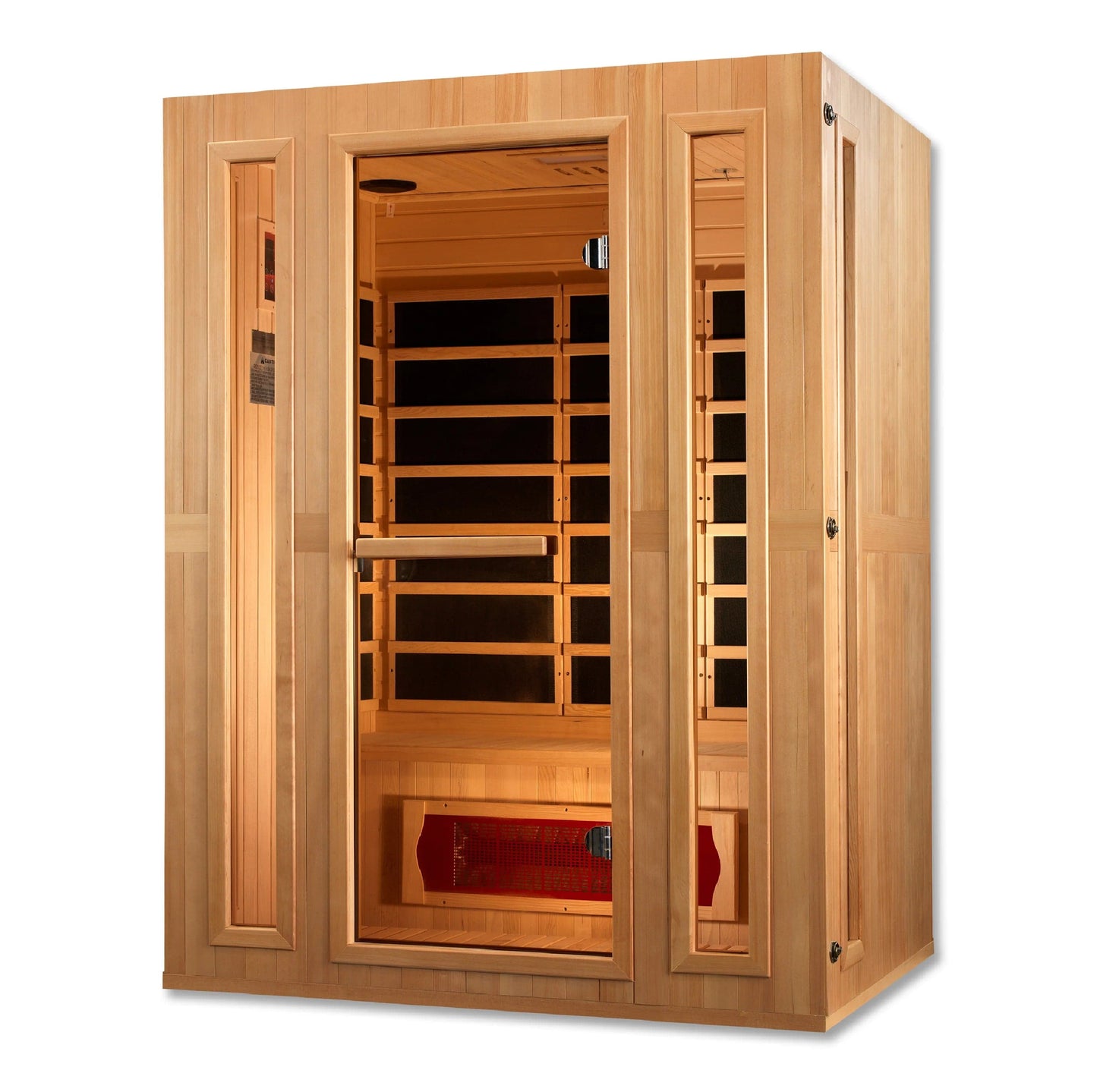 Golden Designs Maxxus 3-Person Corner Low EMF (Under 8MG) FAR Infrared Sauna (Canadian Hemlock) MX-LS3-01